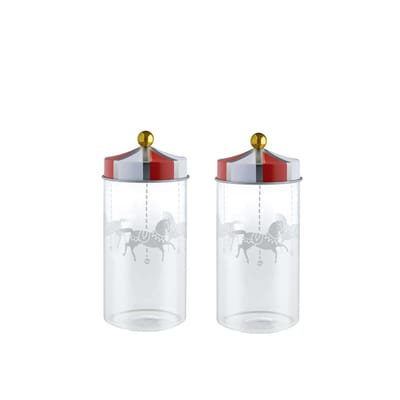 Circus Krydderikrukke 14 cl 5x12 cm 2-pak, Glas Alessi