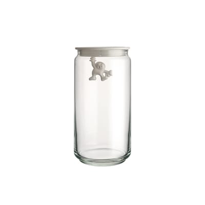 Gianni glasburk med låg 140 cl 10,5x20,5 cm, Hvid Alessi