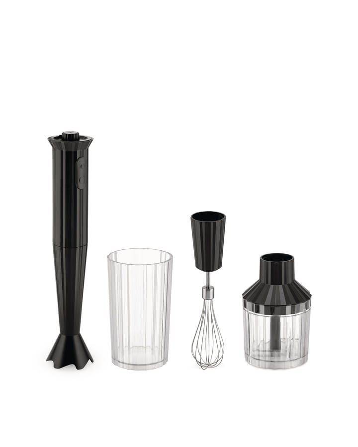 Plissé stavblendersæt - Sort - Alessi