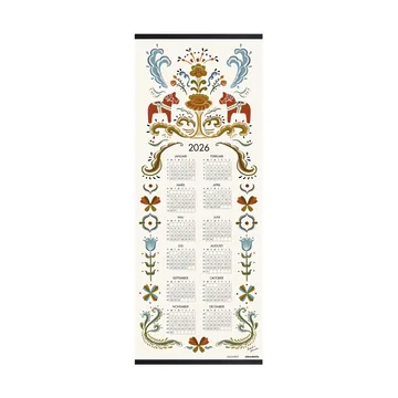 Dalahäst kalender 2026 - 35 x 90 cm - Almedahls