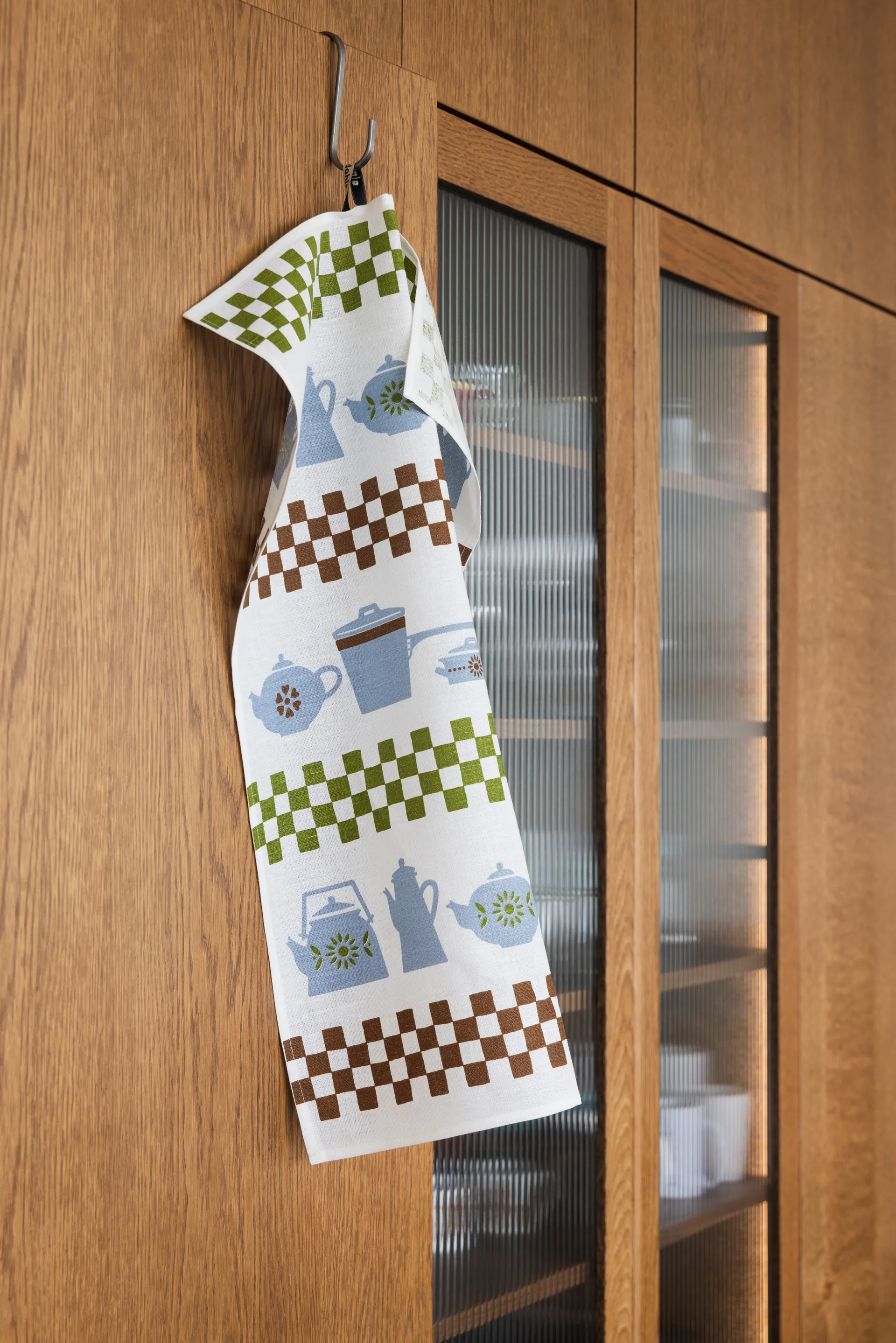 Grytskåpet viskestykke 47x70 cm, Multi-blå-grøn Almedahls