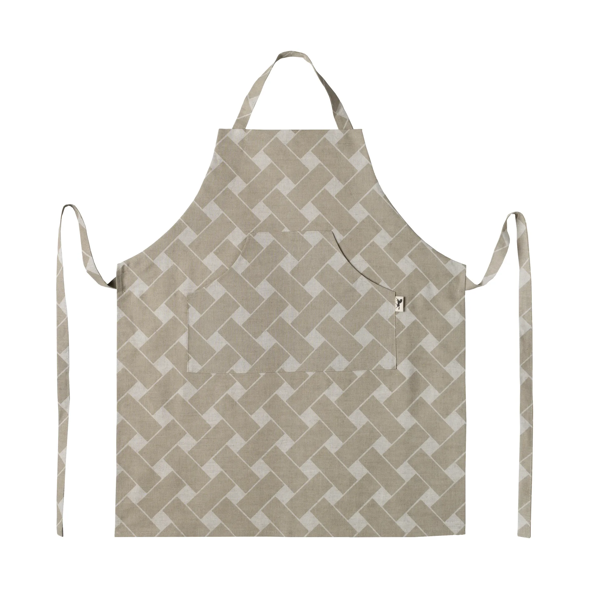 Korg XL forklæde, Natur-taupe Almedahls