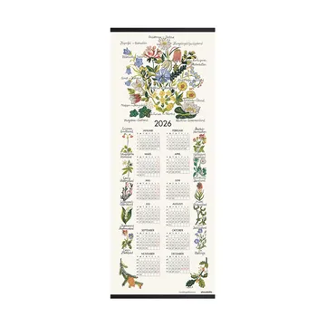 Landskabblomster kalender 2026 - 35 x 90 cm - Almedahls