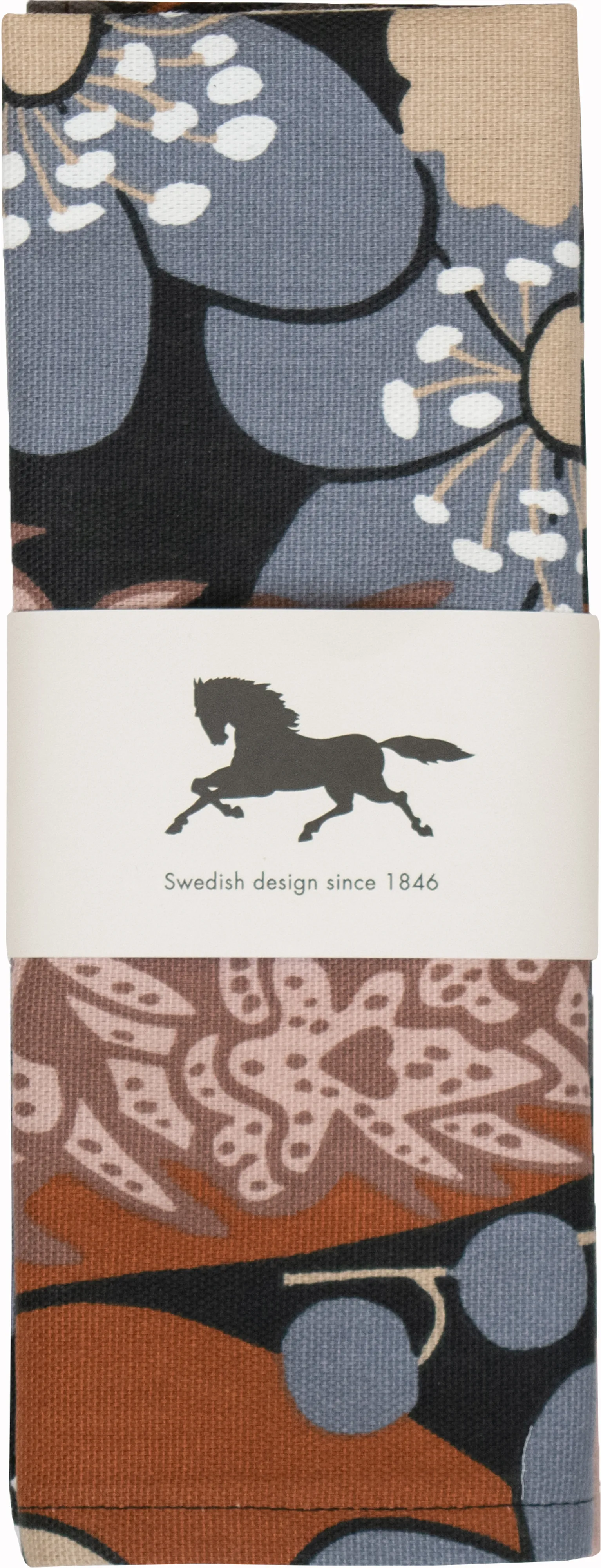 Skogen dækkeserviet 34x45 cm 2-pak, Blå/Brun Almedahls