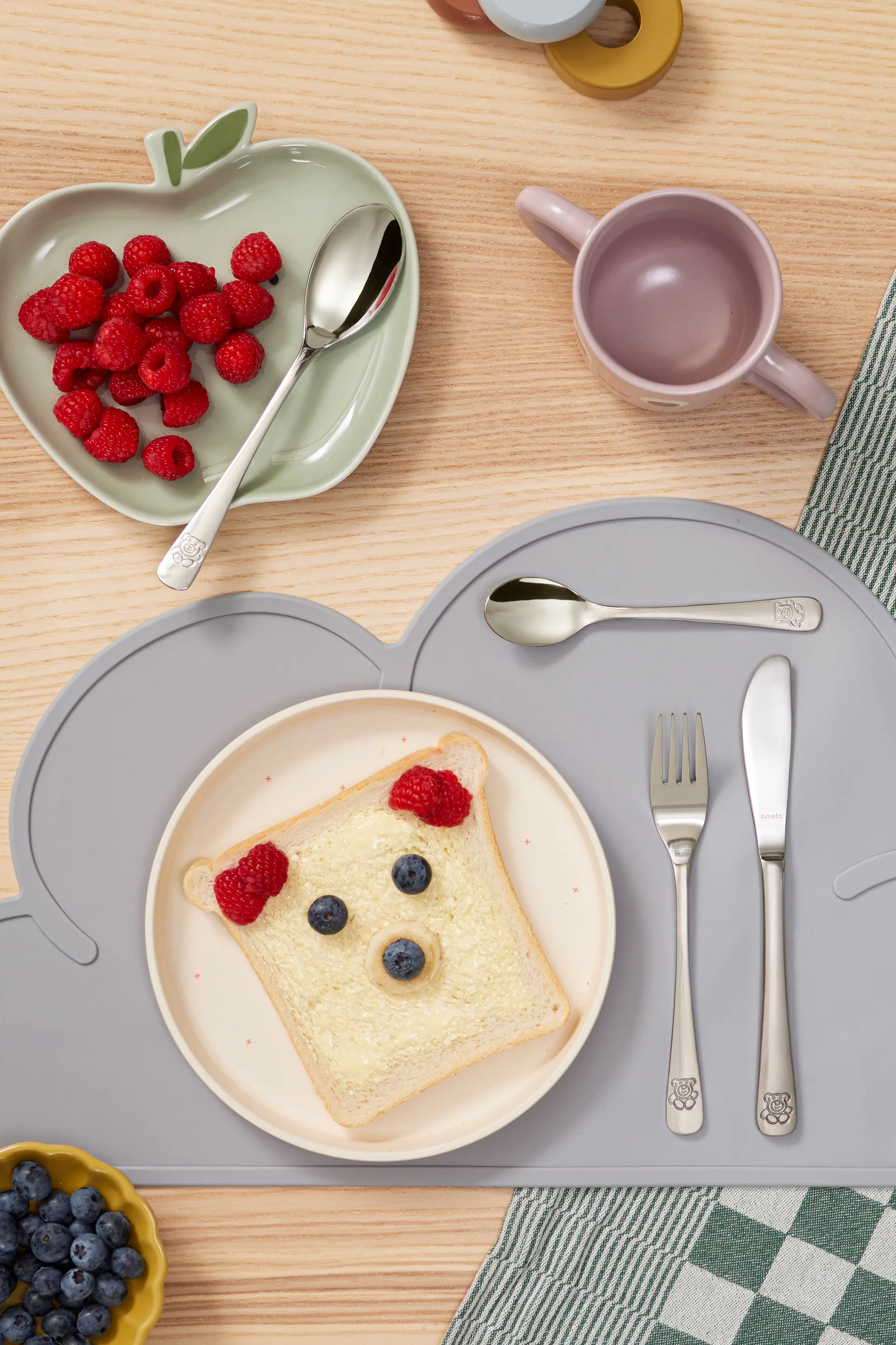 Bear børnebestik 3 dele, Rustfrit stål Amefa