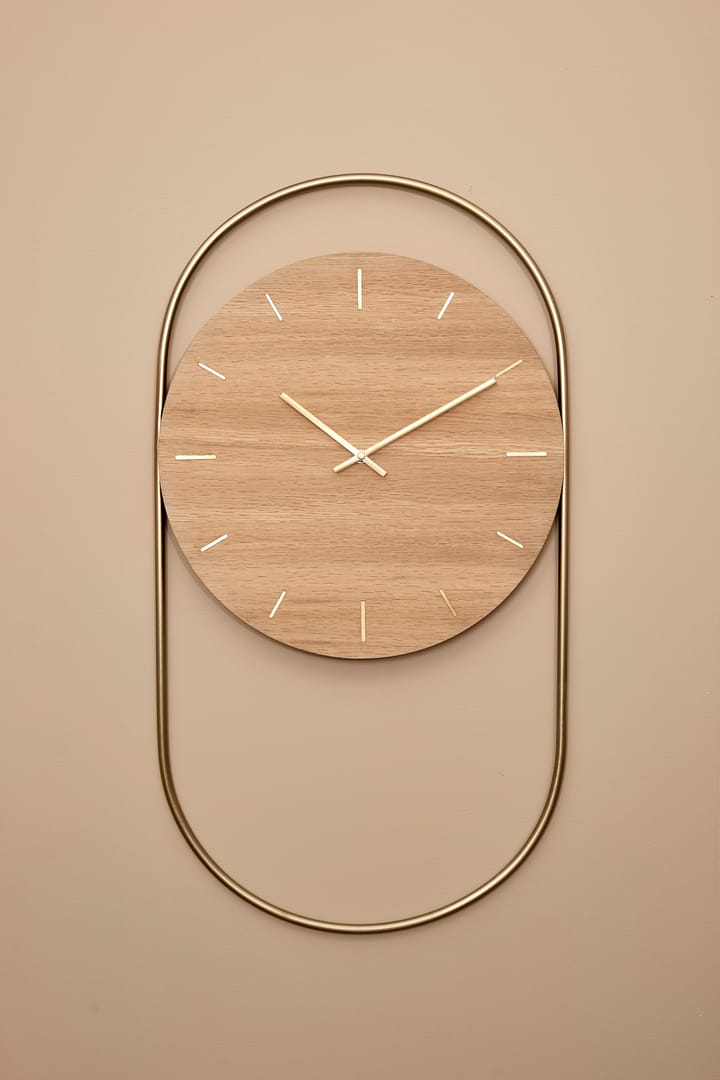 A-Wall vægur 41x76 cm, Oak-brass Andersen Furniture