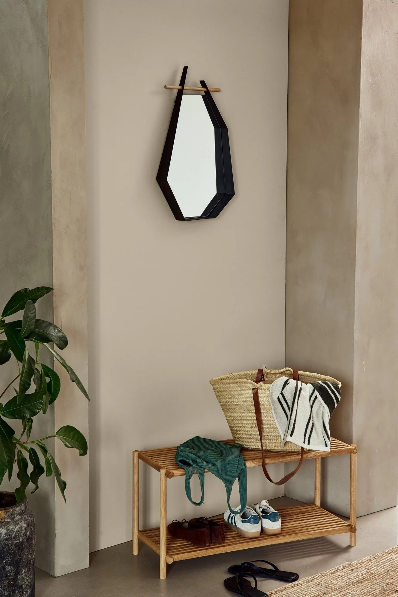 Edge spejl, Black (sort) Andersen Furniture