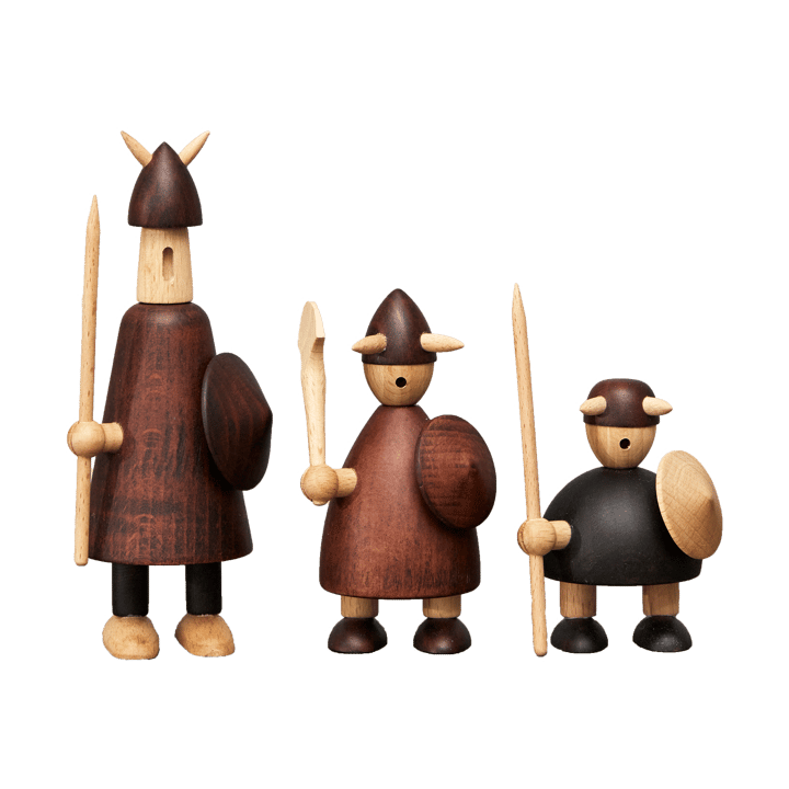 The vikings of Denmark træfigur 3 dele, Stained beech Andersen Furniture