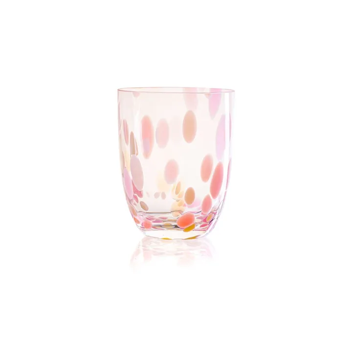 Big Confetti drikkeglas 25 cl - Lyserød-vanilje - Anna Von Lipa