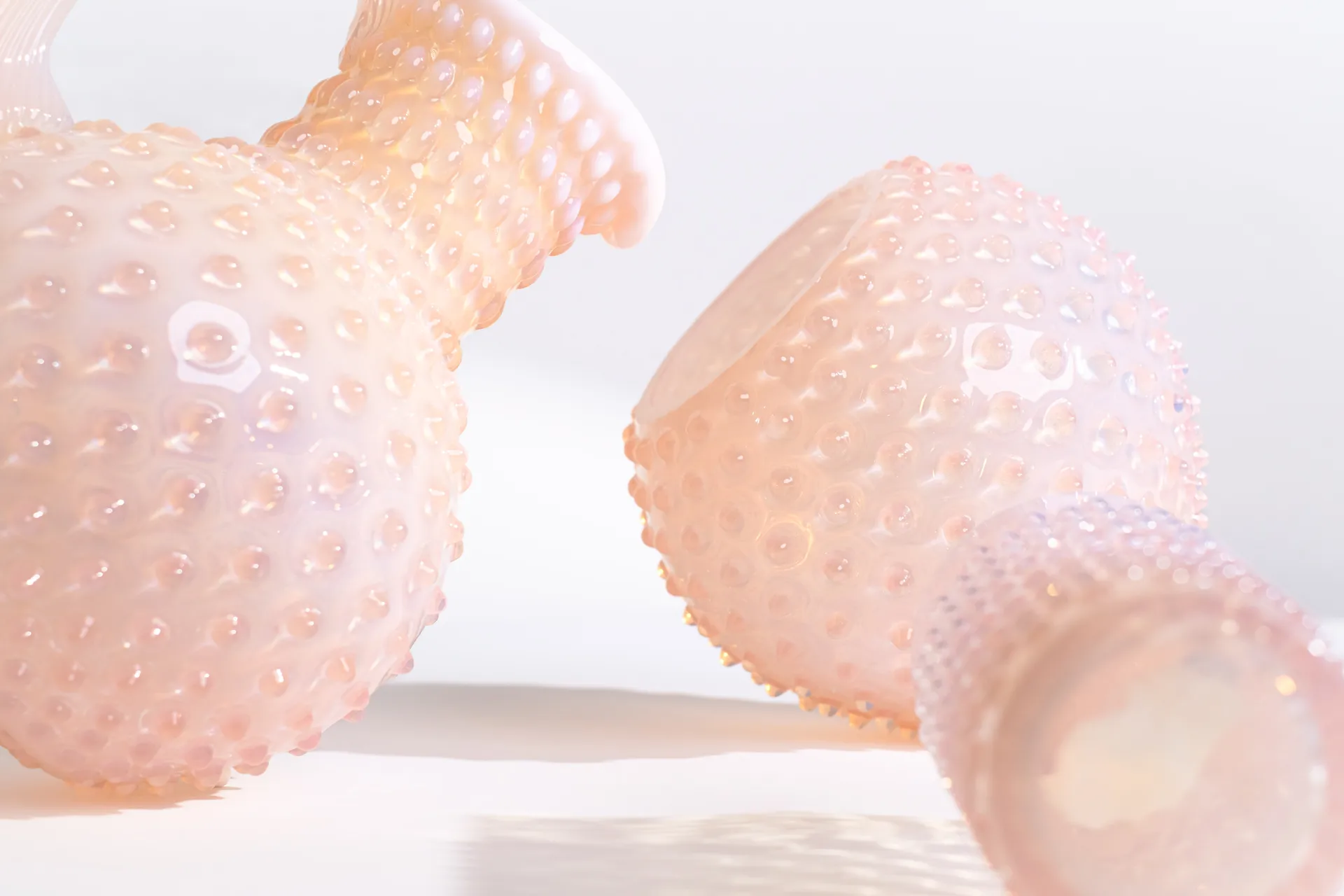 Hobnail glas 20 cl, Soft Rosa Anna Von Lipa
