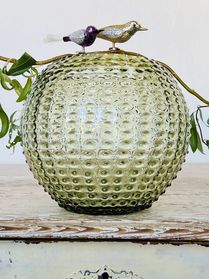 Hobnail Globe vase 24 cm - Olivegreen - Anna Von Lipa