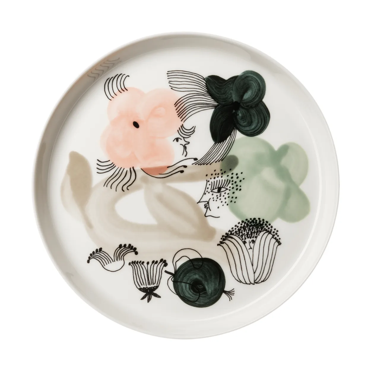 Arabia Kukkamaa tallerken Ø18,8 cm Grøn