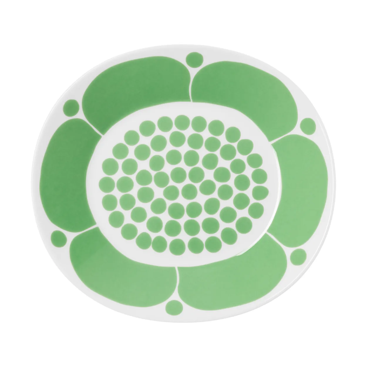 Arabia Sunnuntai tallerken oval 25 cm Grøn