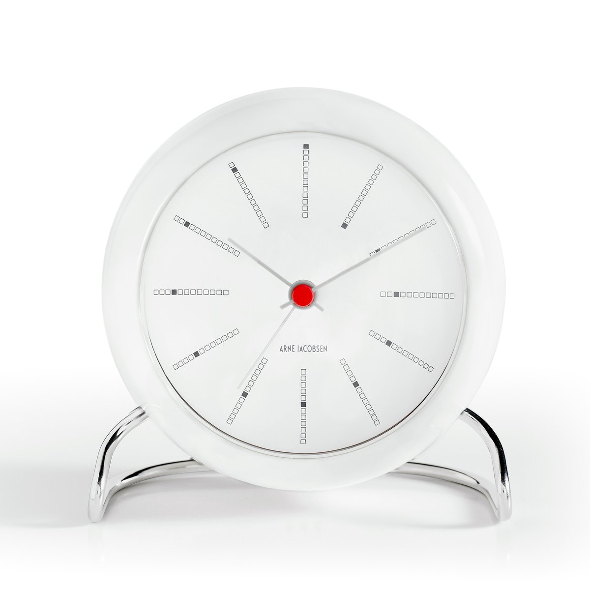 Arne Jacobsen Clocks AJ Bankers bordur hvid