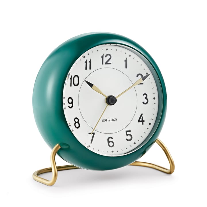 AJ Station bord ur grøn, grøn Arne Jacobsen Clocks