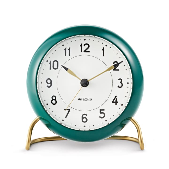 AJ Station bord ur grøn, grøn Arne Jacobsen Clocks
