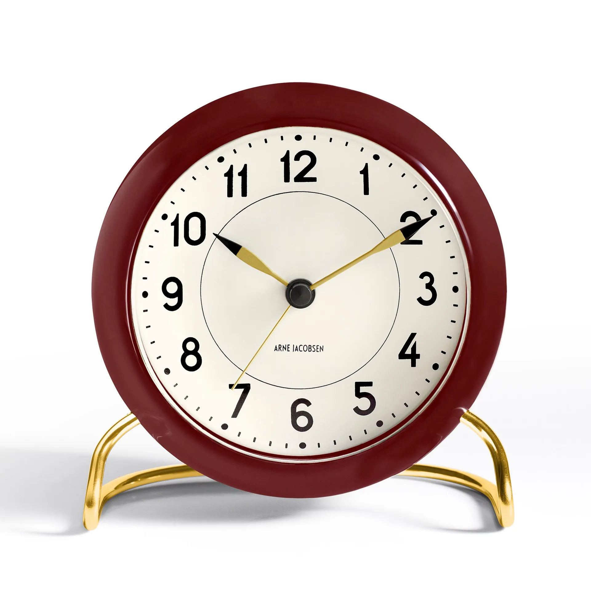AJ Station bordsur vinrød, vinrød Arne Jacobsen Clocks