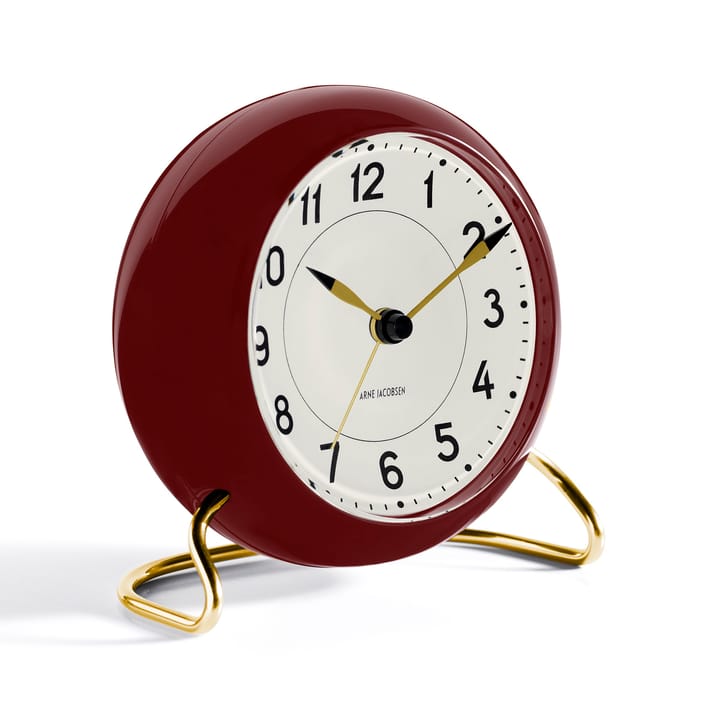 AJ Station bordsur vinrød, vinrød Arne Jacobsen Clocks