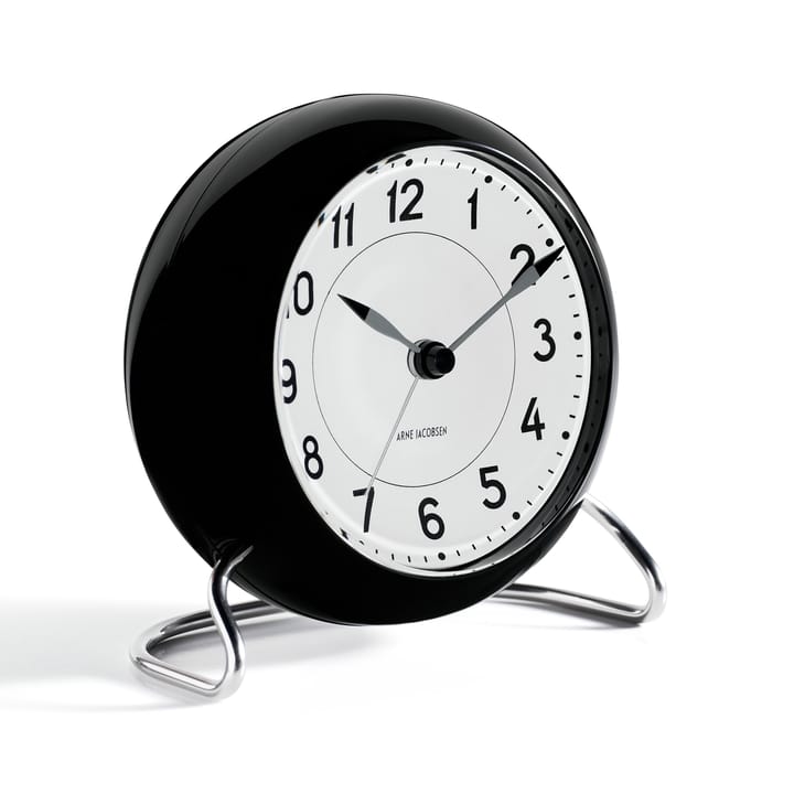 AJ Station bordur, sort Arne Jacobsen Clocks