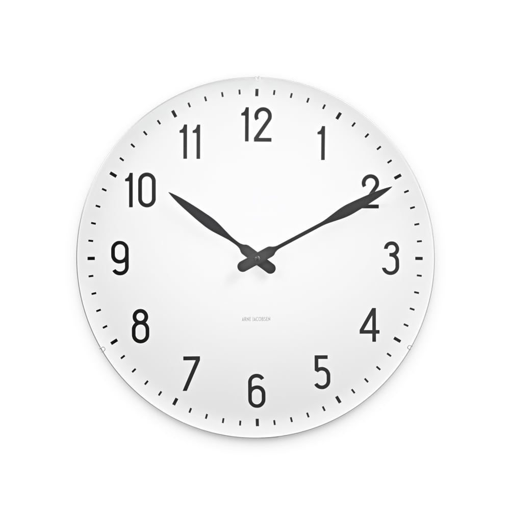 Arne Jacobsen Clocks AJ Station vægur hvid Ø48 cm
