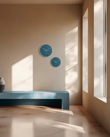 Arne Jacobsen City Hall ur - Blå, Ø21 cm - Arne Jacobsen Clocks