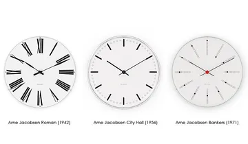 Arne Jacobsen City Hall ur - Hvid, Ø21 cm - Arne Jacobsen Clocks