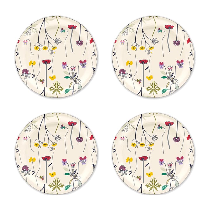 Herbarium coasters Ø11 cm 4-pak, Offwhite Åry Home