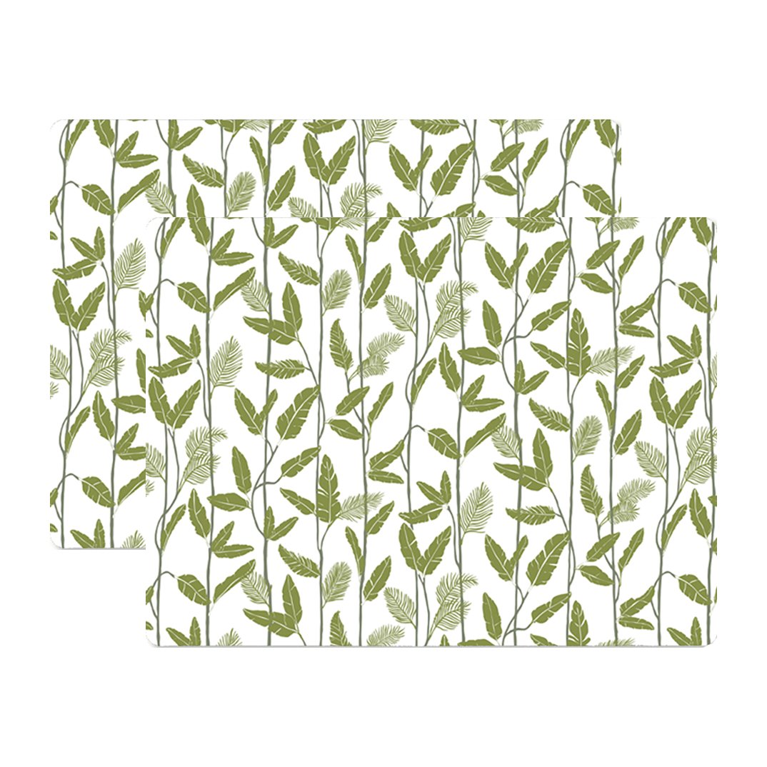 Åry Home Mougli Green dækkeservietter 30×40 cm 2-pak Green/White