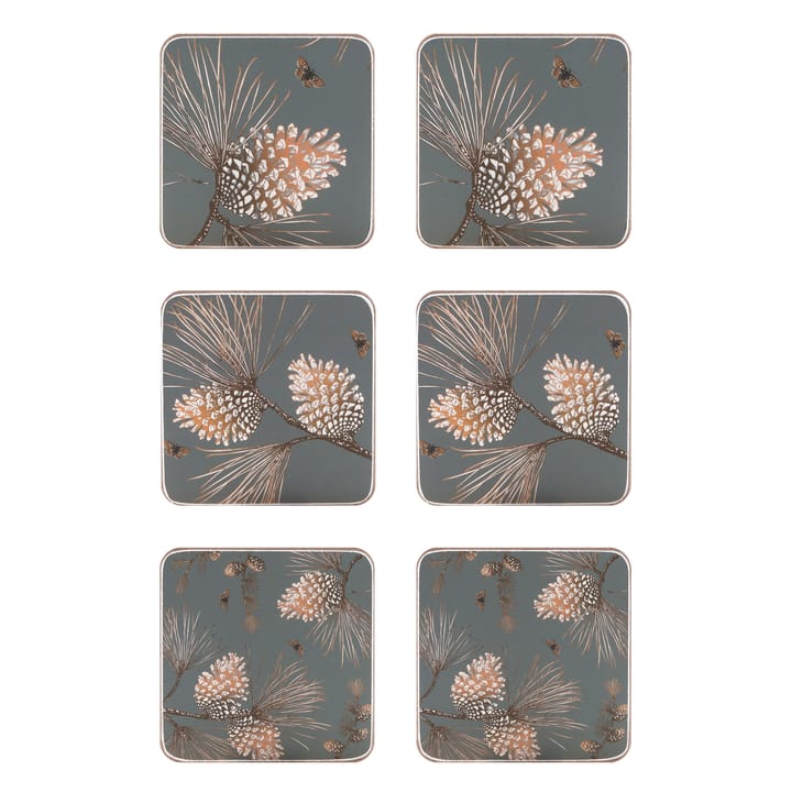 Pine Cone glasbrikker 6-pak, Moss grey Åry Home