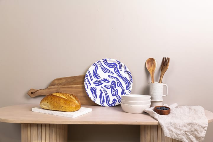 Sudd bakke Ø38 cm, Blue/White Åry Home