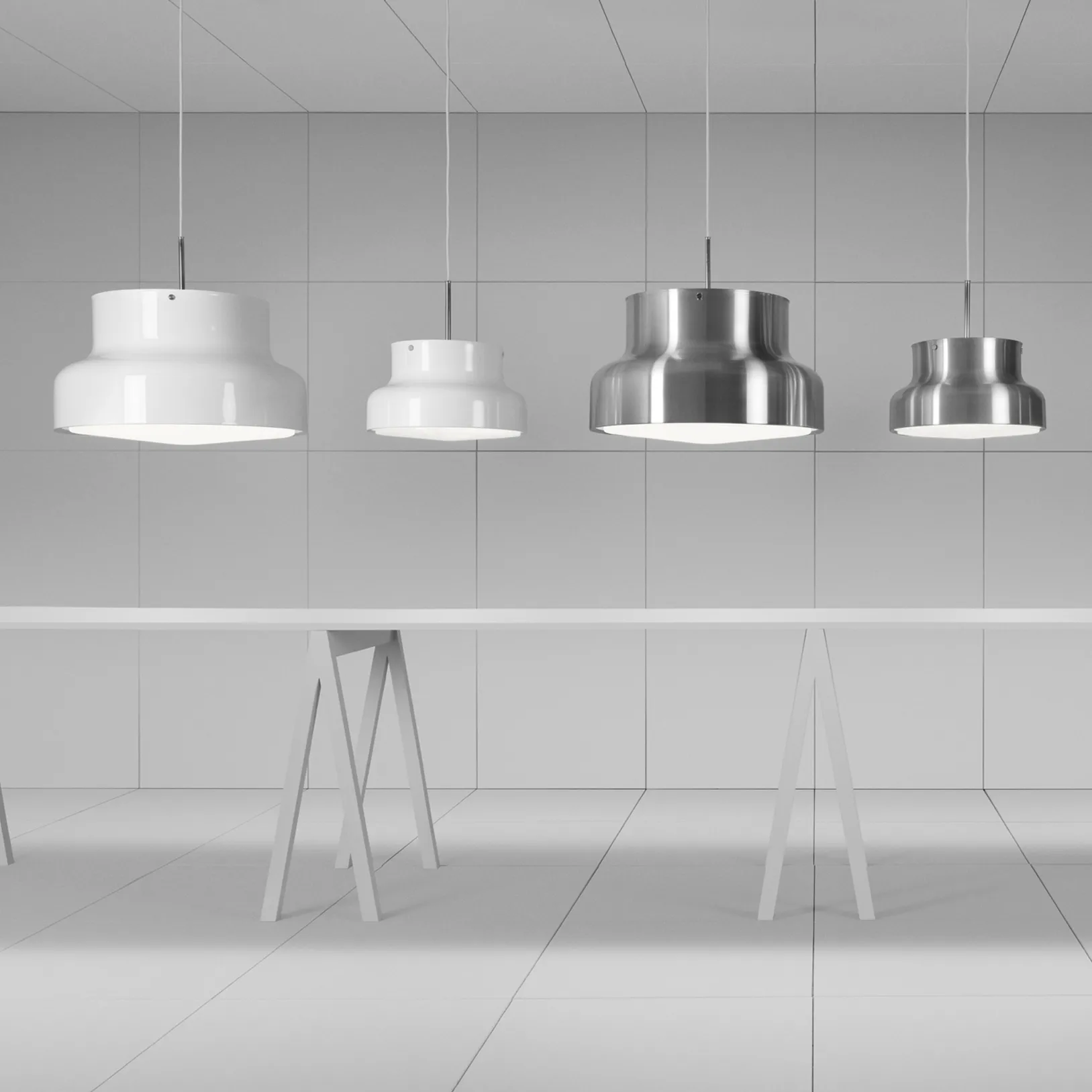 Bumling lampa stor 600 mm, Hvid-opalglas Ateljé Lyktan