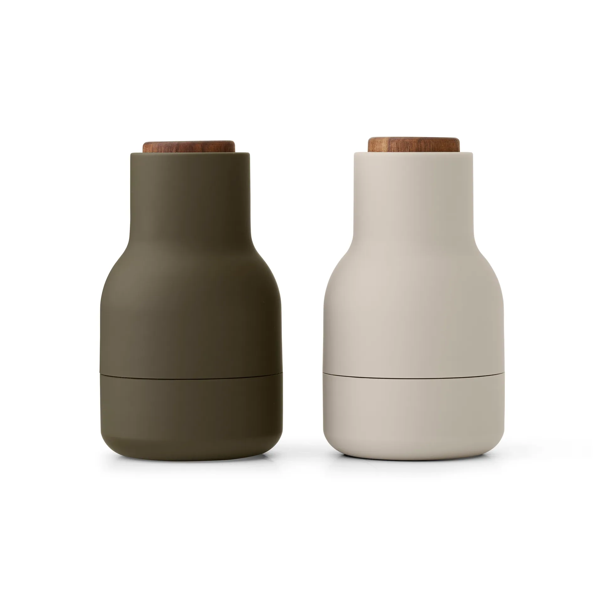 Bottle Grinder krydderikværn Small 2-pak, Hunting green/Beige/Valnød Audo Copenhagen