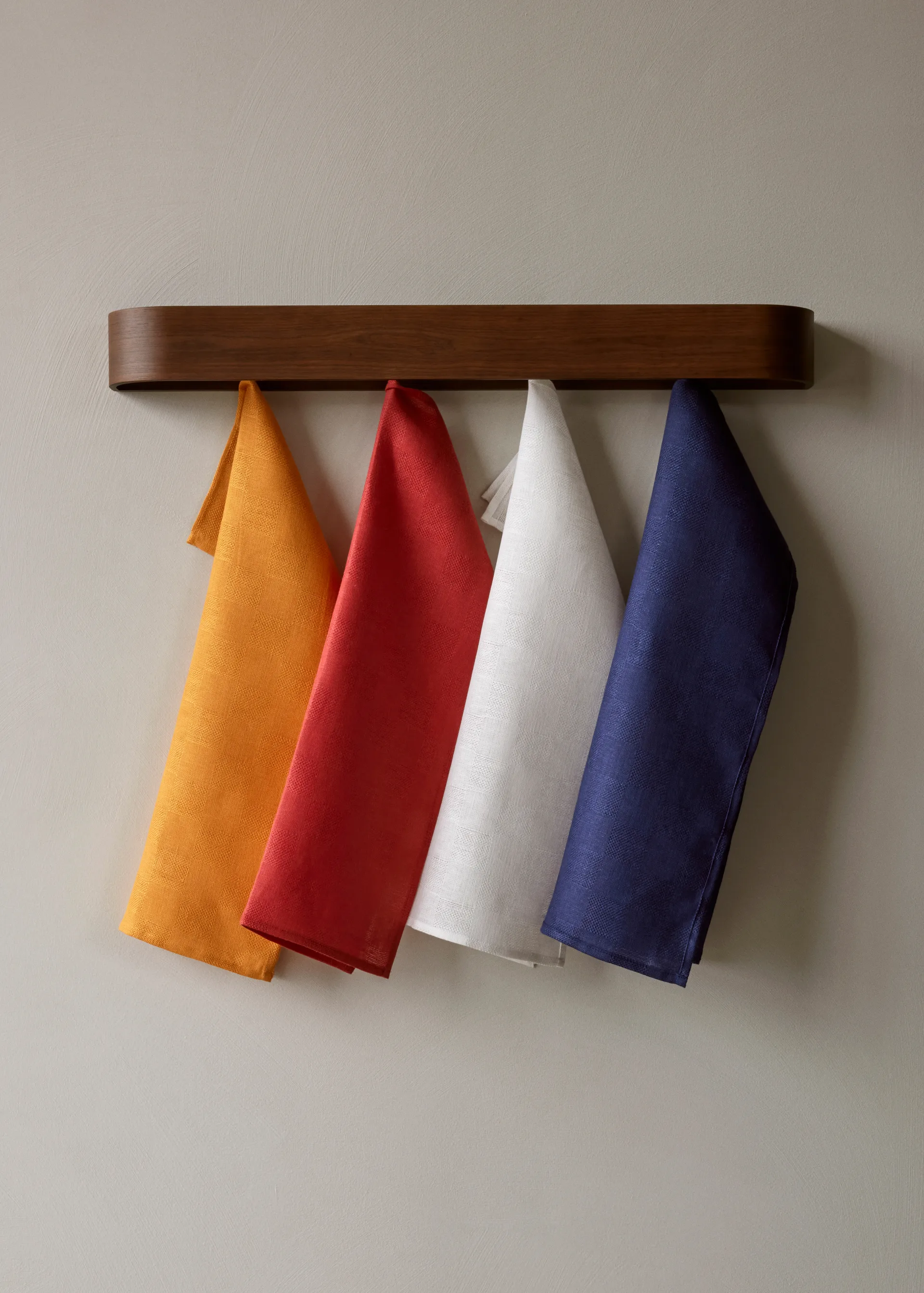 Papilio viskestykke 40x64 cm 2-pak, Burnt sienna/White Audo Copenhagen