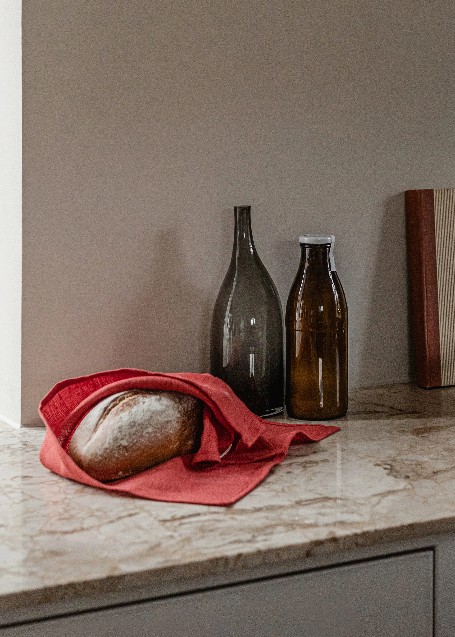 Papilio viskestykke 40x64 cm 2-pak, Burnt sienna/White Audo Copenhagen