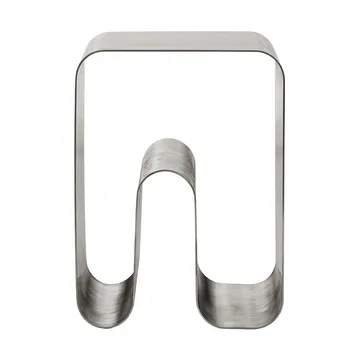 Curva solid skammel - Silver, 32x32x43,2 cm - AYTM