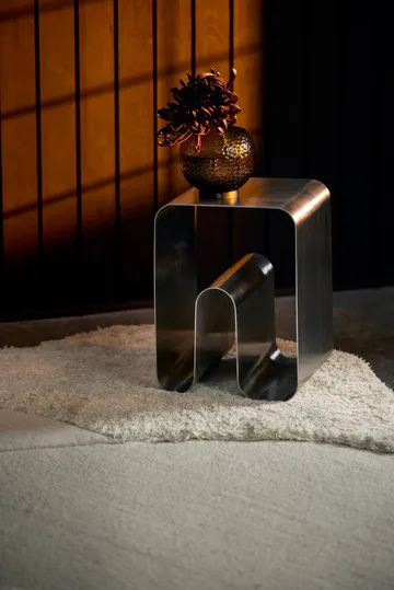 Curva solid skammel - Silver, 32x32x43,2 cm - AYTM