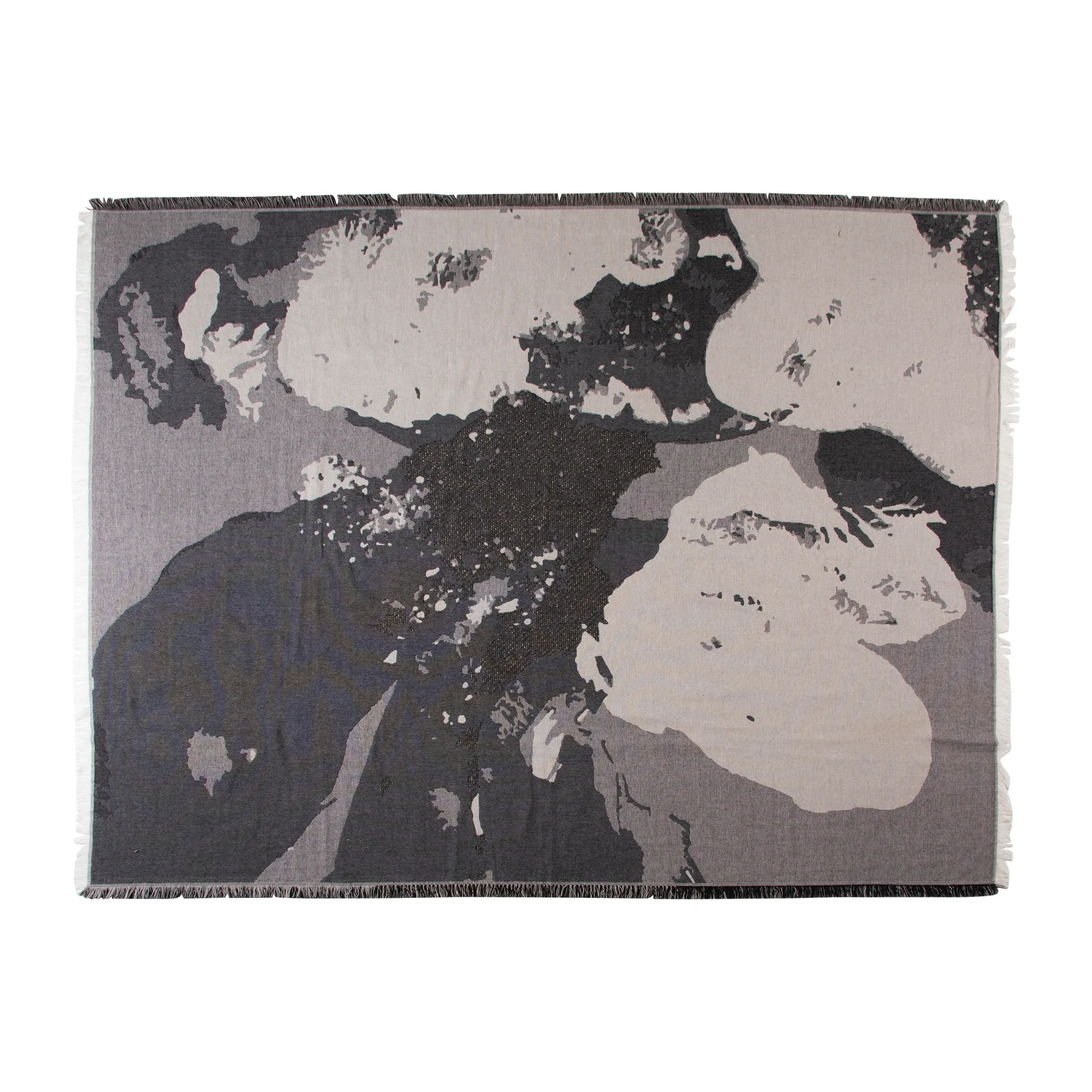 Floreo plaid 130x170 cm, Hvid/Grå AYTM