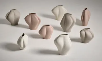 Saltare vase - Taupe, Ø17×35 cm - AYTM