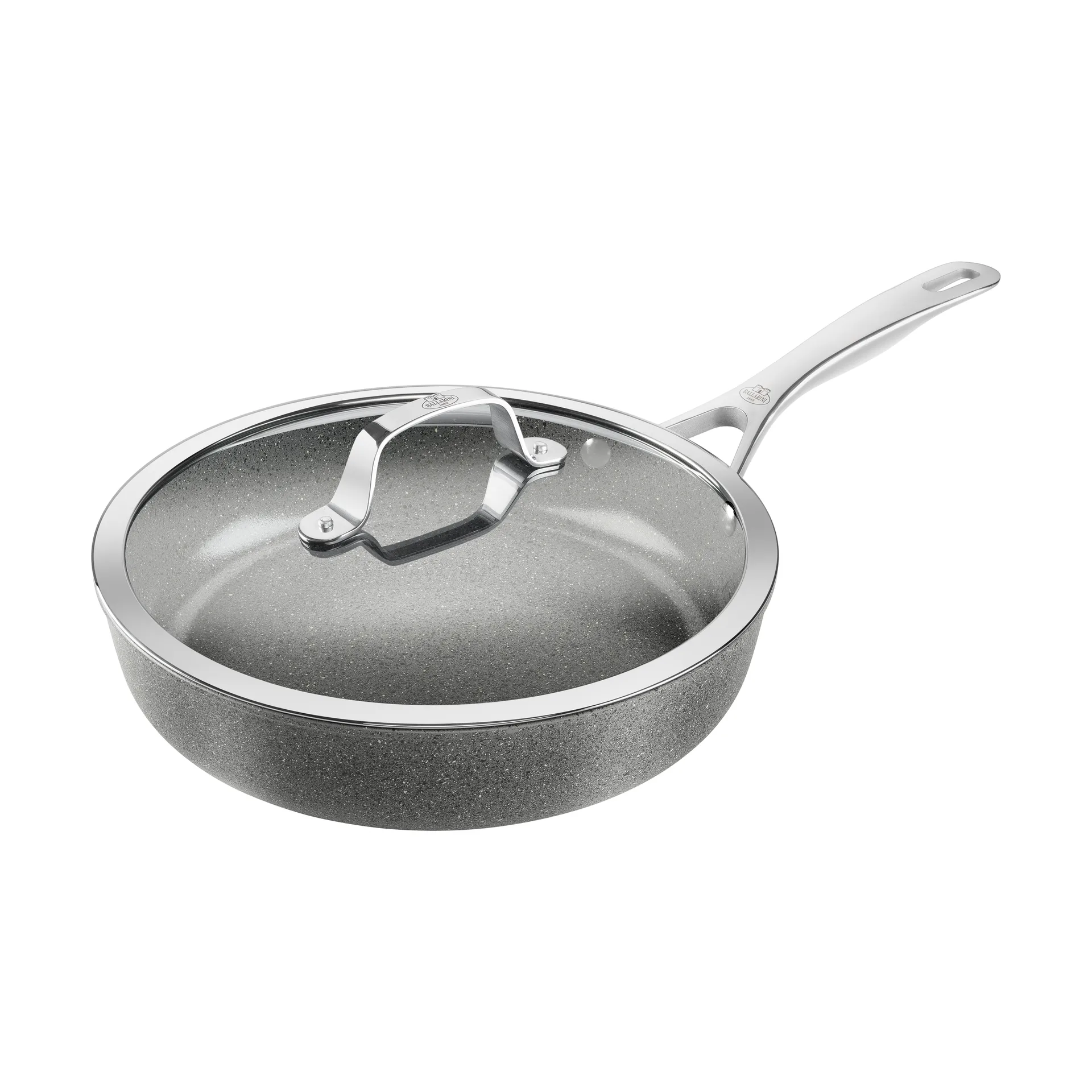 Salina Ceramic Granit sautépande med glaslåg, 28 cm Ballarini