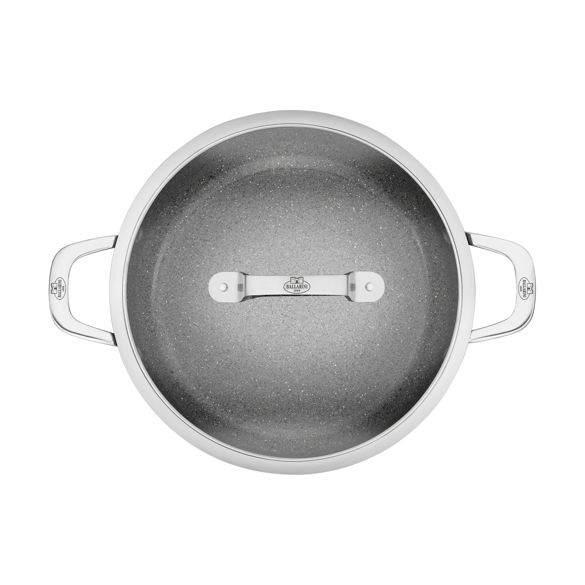 Salina Ceramic Granit serveringspande med glaslåg, 28 cm Ballarini