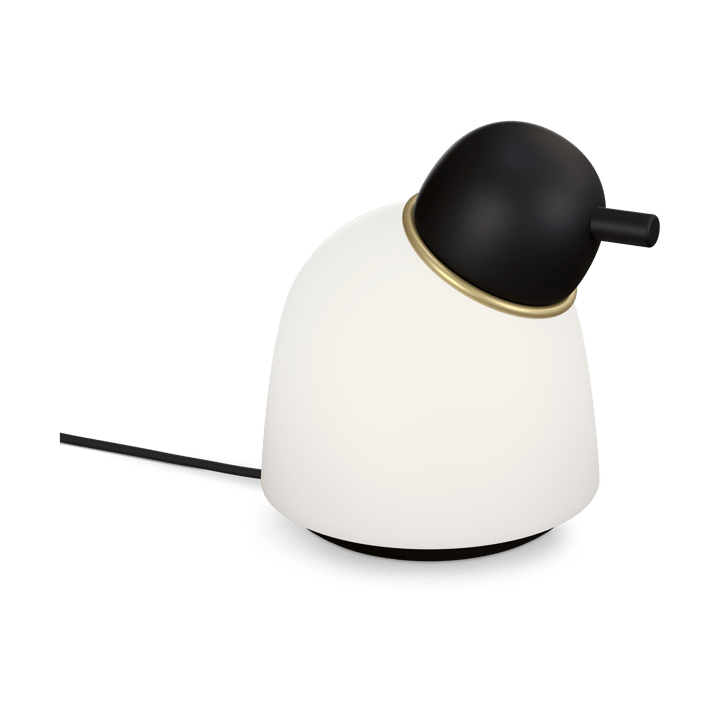 Bird bordlampe 21,5 cm - Sort-messing-opalglas - Belid