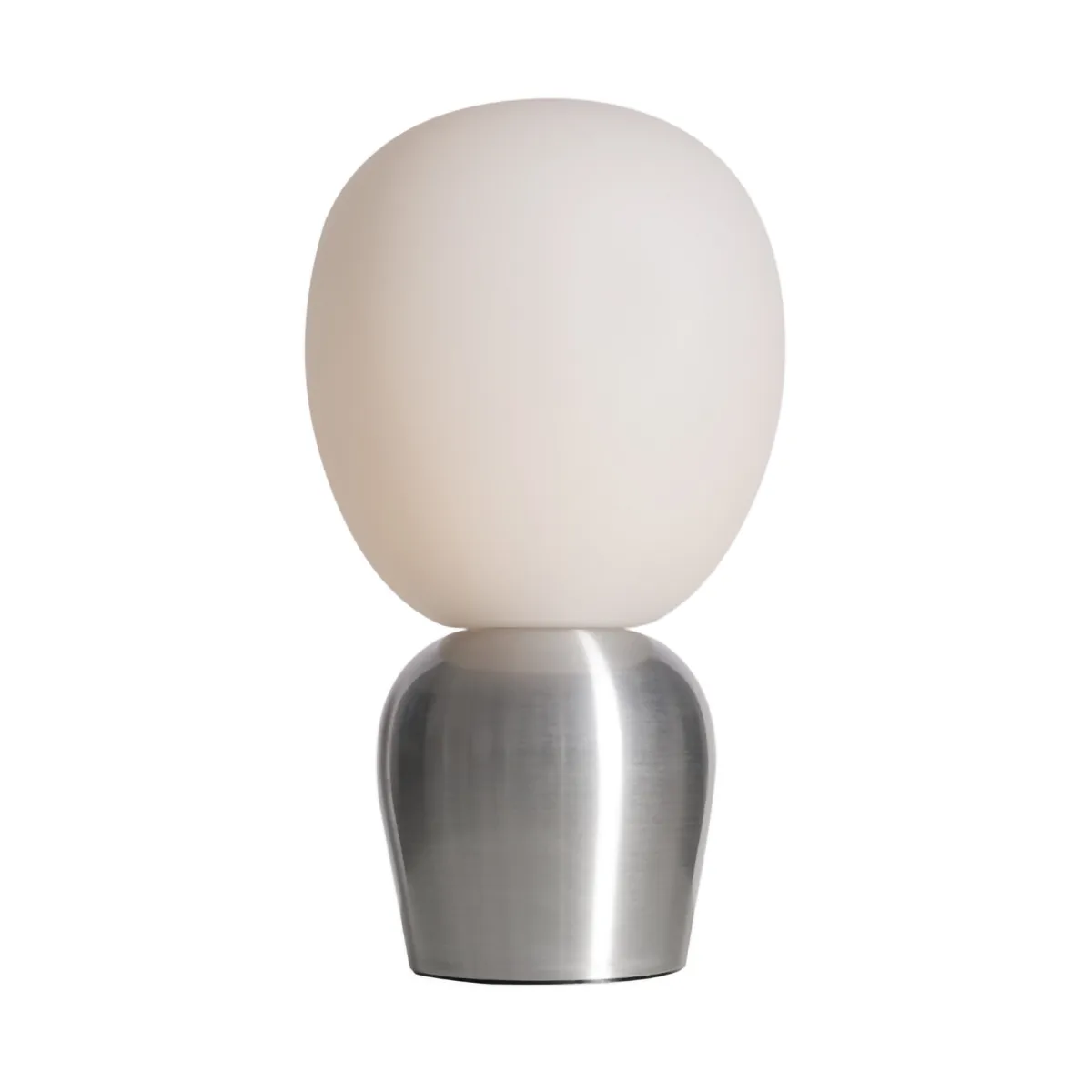 Buddy bordlampe opalglas, Slebet aluminium Belid