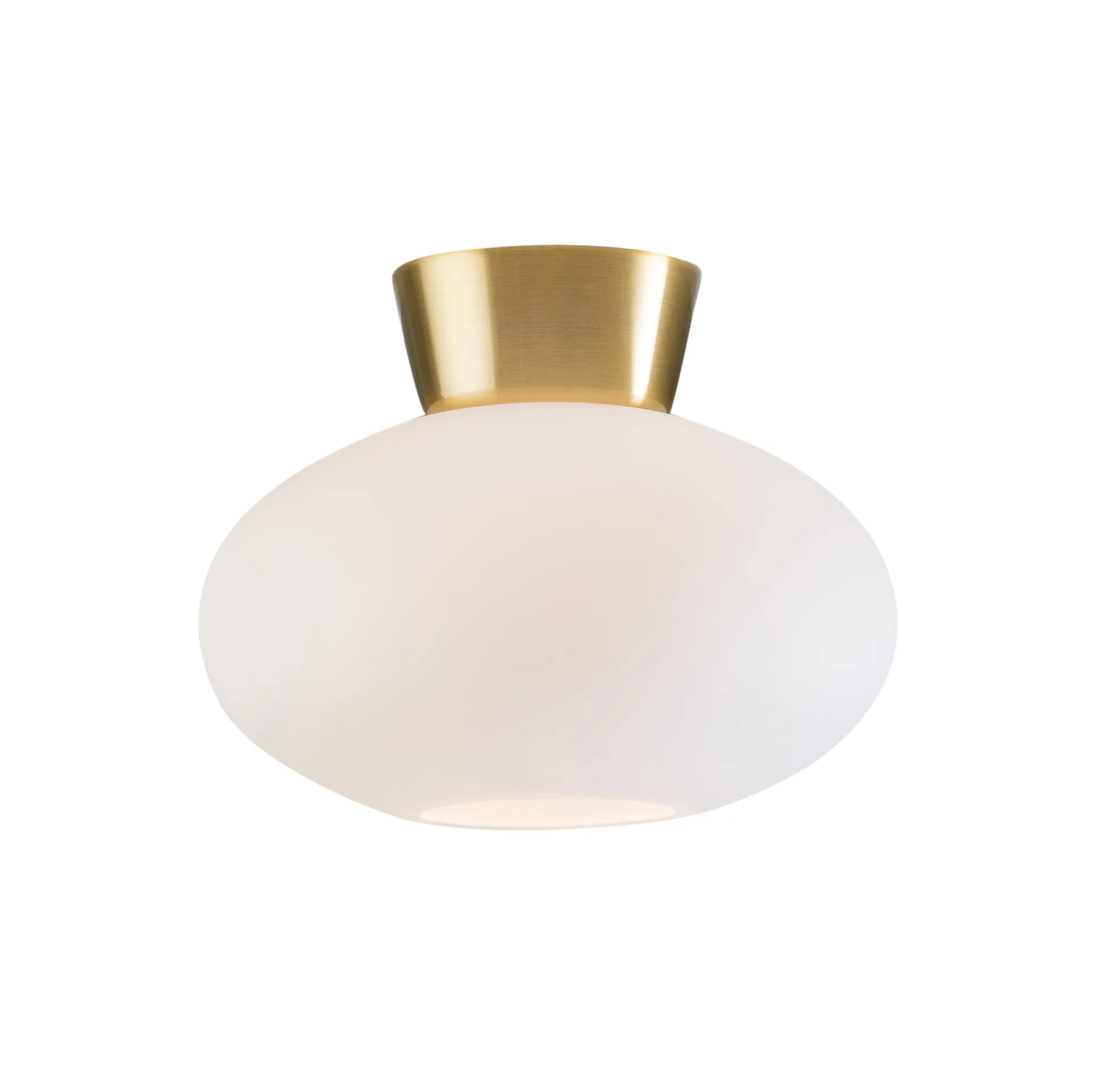 Bullo plafond opalglas Ø27 cm, Messing Belid