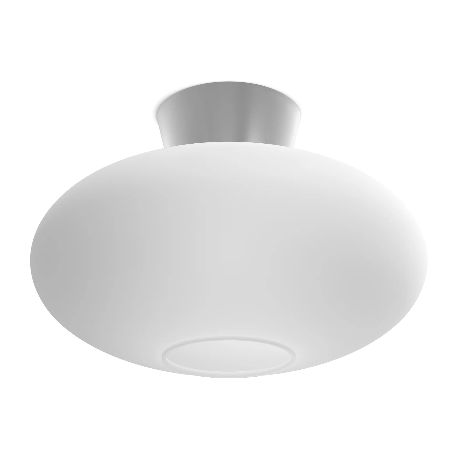 Bullo plafond XL opalt glas Ø38 cm, Aluminium Belid