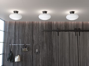 Bullo plafond XL opalt glas Ø38 cm - Mat sort - Belid
