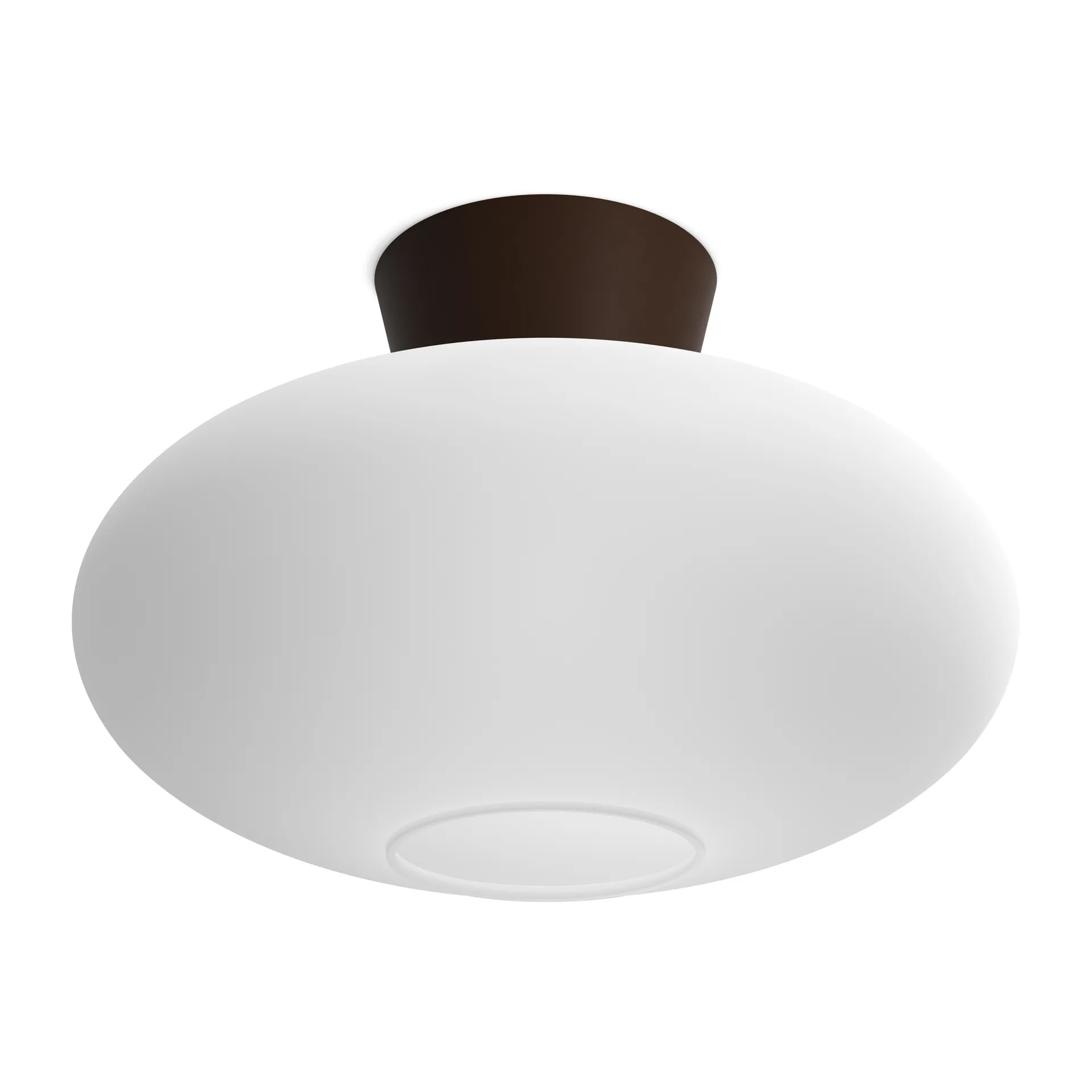 Bullo plafond XL opalt glas Ø38 cm, Oxid Belid