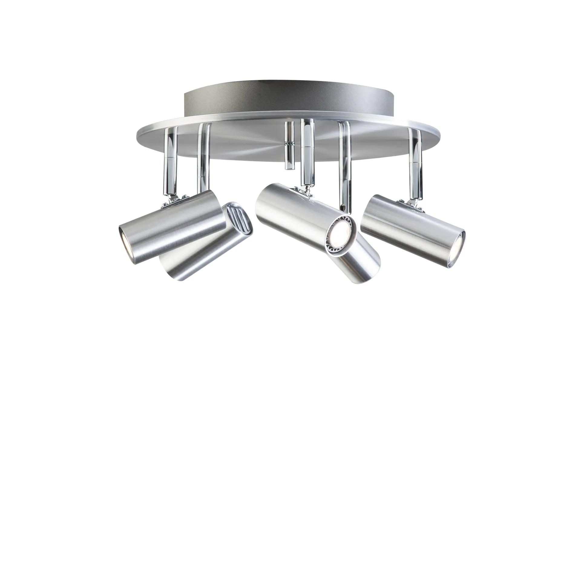 Cato 5-spot loftlampe, Aluminium Belid