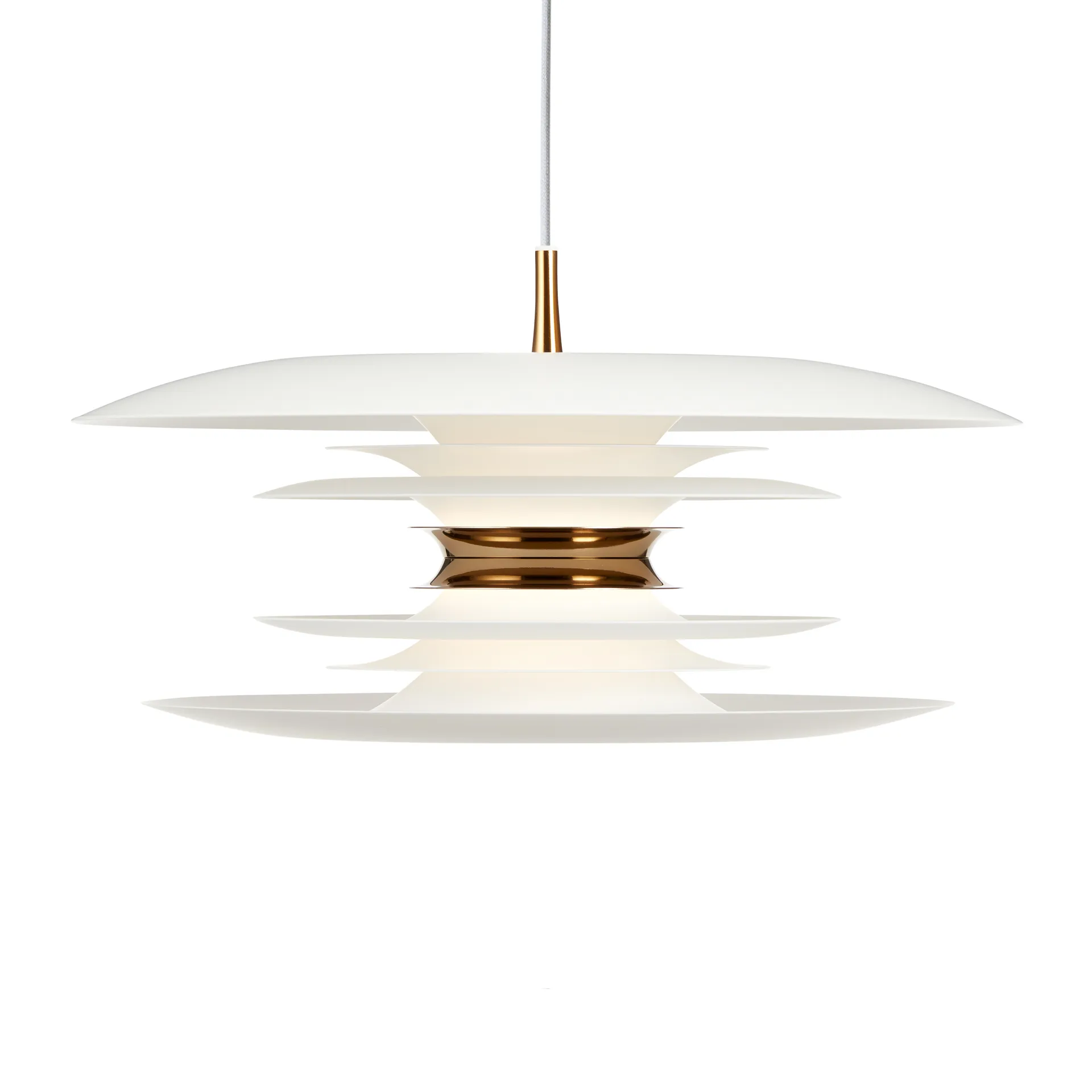 Diablo loftlampe Ø50 cm, Hvid/Messing Belid