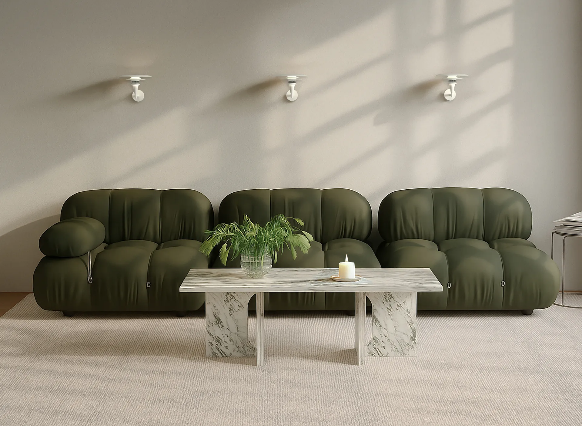 Diablo væglampe Ø20 cm, Mat hvid-krom Belid