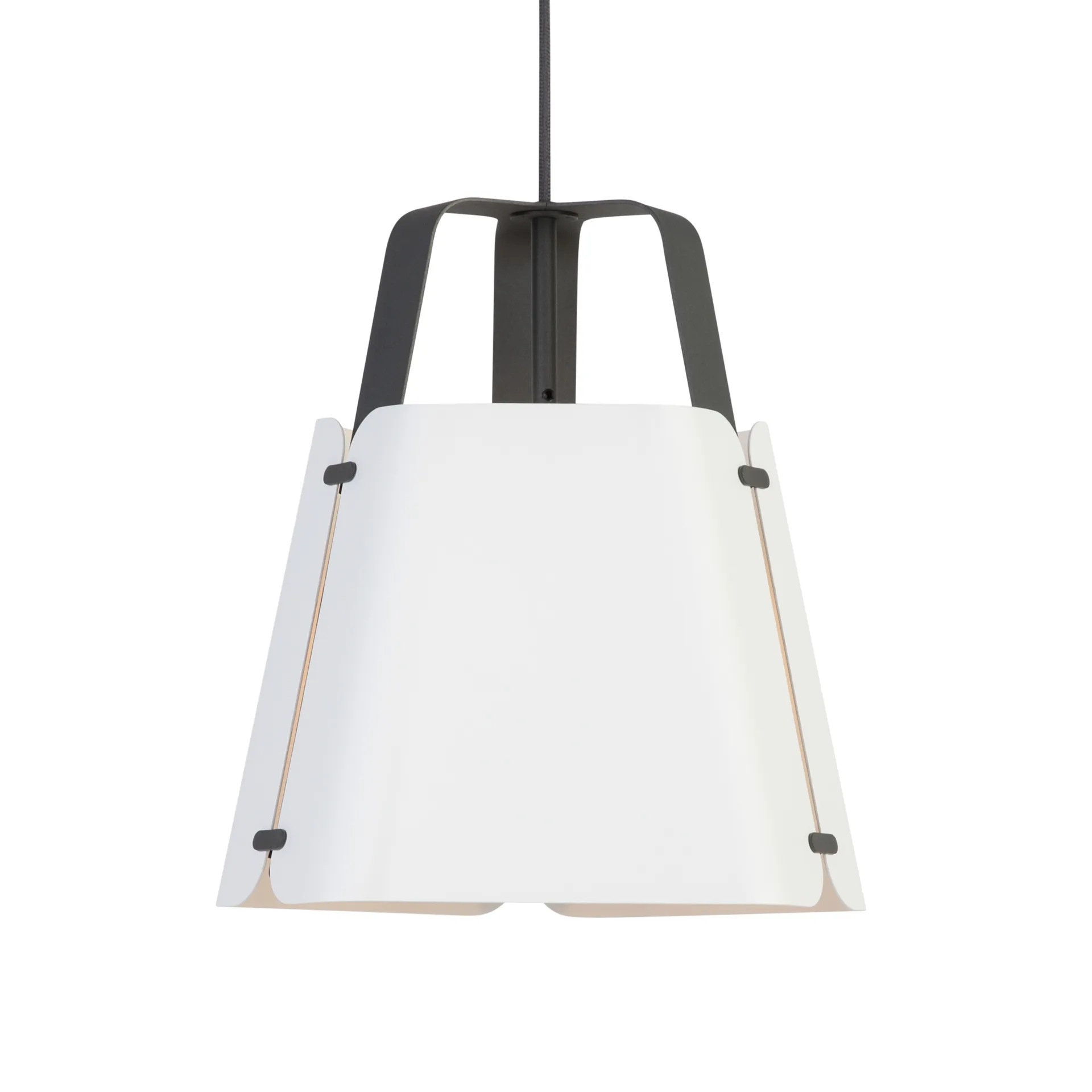 Fold pendel Ø34 cm, Antracit/Hvid struktur Belid